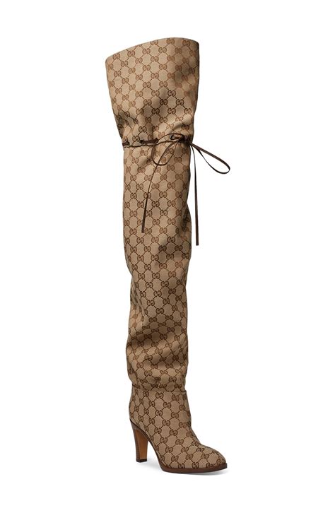 original gg canvas over the knee boot replica|Gucci Original GG Over.